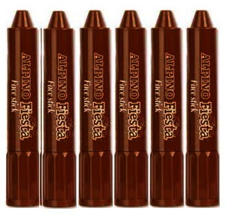 Maquillaje Barras Face Stick marrón 5gr. estuche 6 unidades