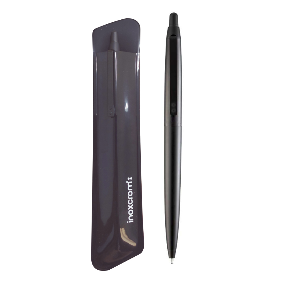 Bolígrafo Inoxcrom B55 Phantom negro con funda negra