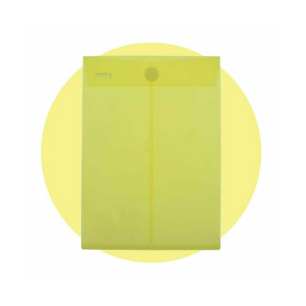 Bolsa con cierre de velcro 240 x 335 mm amarilla
