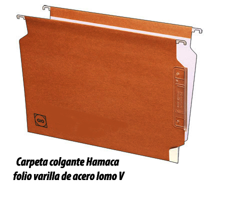 Carpeta colgante Hamaca folio varilla de acero lomo V