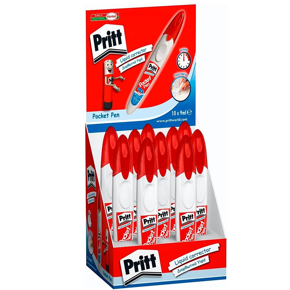 Corrector en lápiz Pritt Pocket Pen 9 ml. Caja de 8 unidades