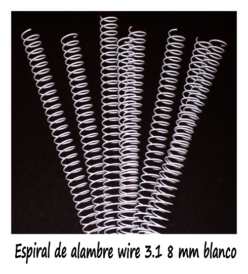 Espiral de alambre wire 3.1 8 mm blanco