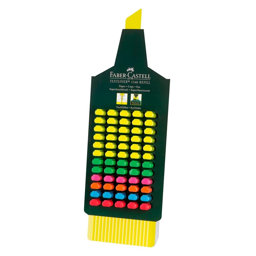 Marcador señalizador Faber Castell Textliner expositor de 60 unidades surtidas Fluorescente