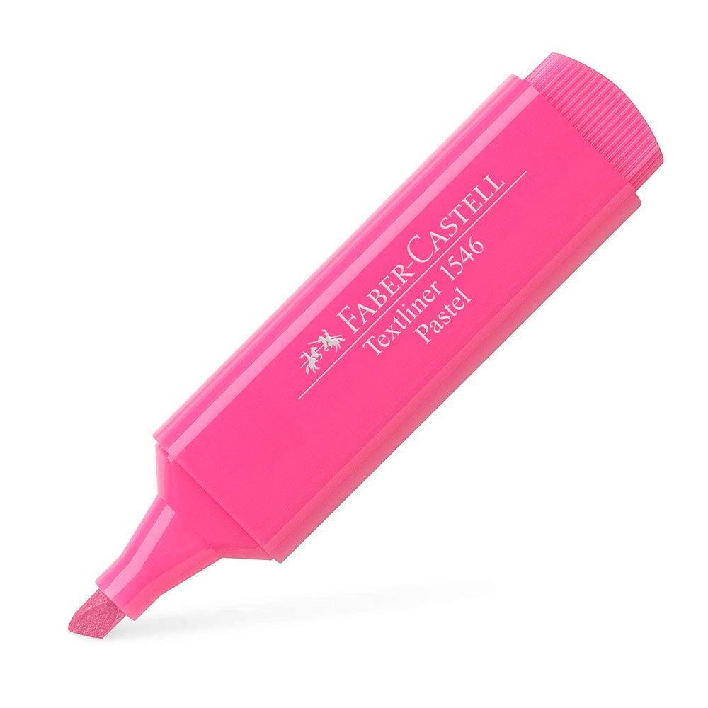 Marcador señalizador Faber Castell textliner 1546 rosa pastel fluorescente
