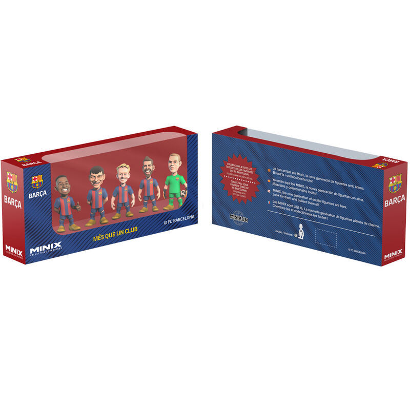 Figura Minix FC Barcelona Pack 5 unidades 7 cm