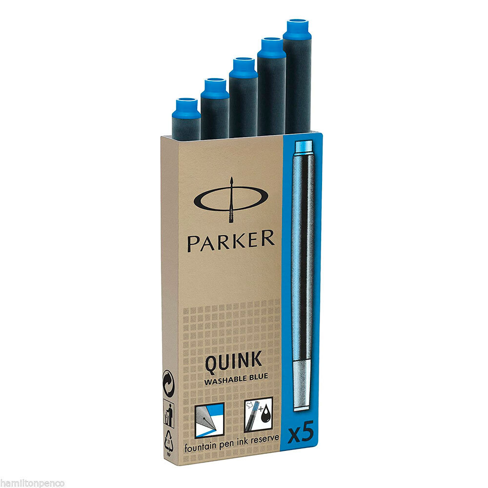 Cartucho pluma Parker azul real caja 5 unidades