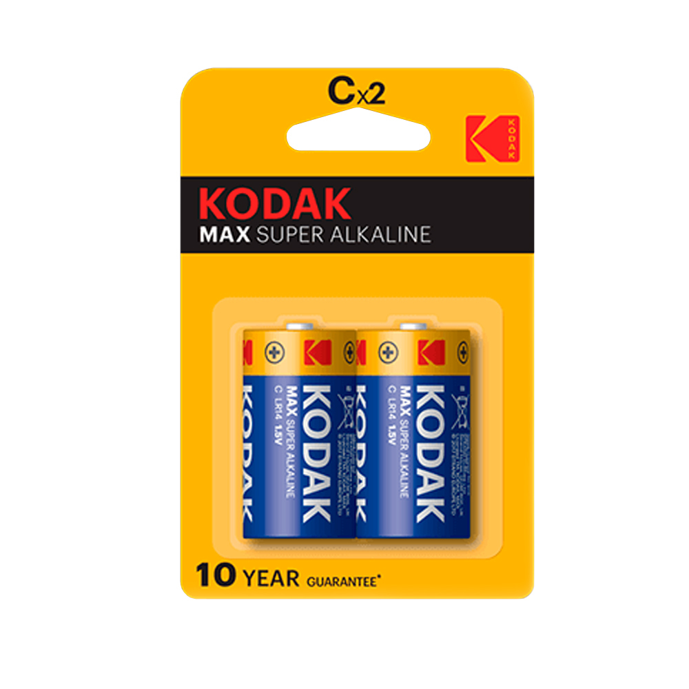 Pilas alcalinas Kodak max blister 2 pilas 1.5 V LR14